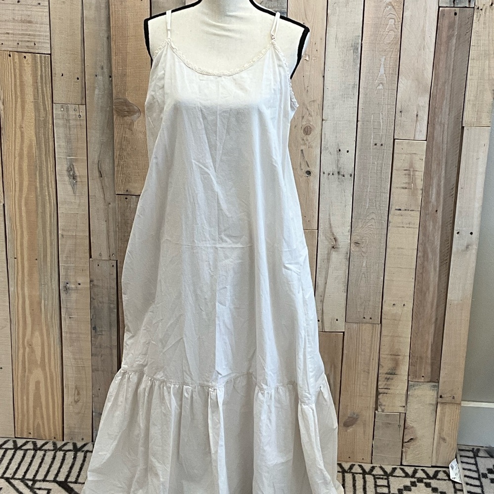 Johnny Was cream spaghetti strap sun dress
